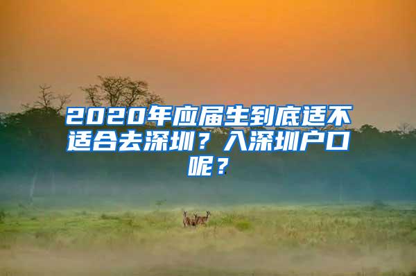 2020年应届生到底适不适合去深圳？入深圳户口呢？