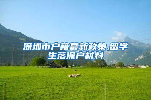 深圳市户籍蕞新政策,留学生落深户材料