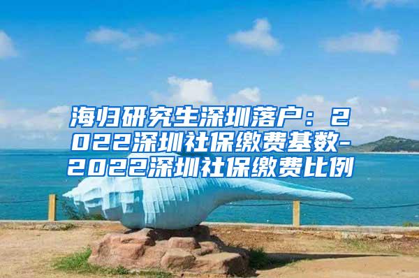 海归研究生深圳落户：2022深圳社保缴费基数-2022深圳社保缴费比例