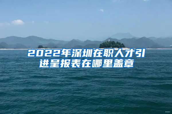 2022年深圳在职人才引进呈报表在哪里盖章