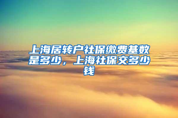 上海居转户社保缴费基数是多少，上海社保交多少钱