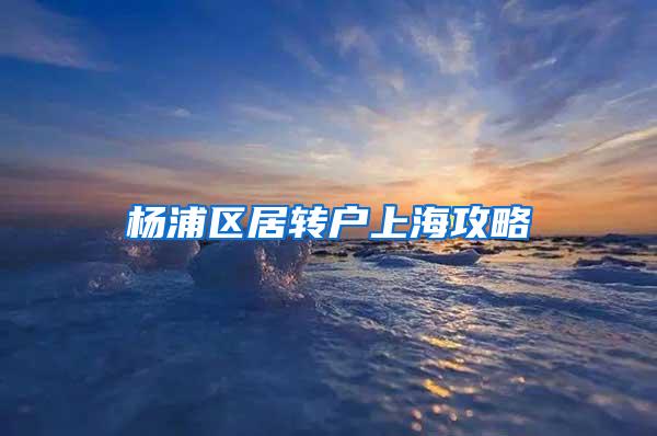 杨浦区居转户上海攻略