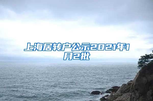 上海居转户公示2021年1月2批