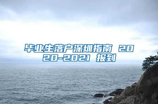 毕业生落户深圳指南 2020-2021 报到