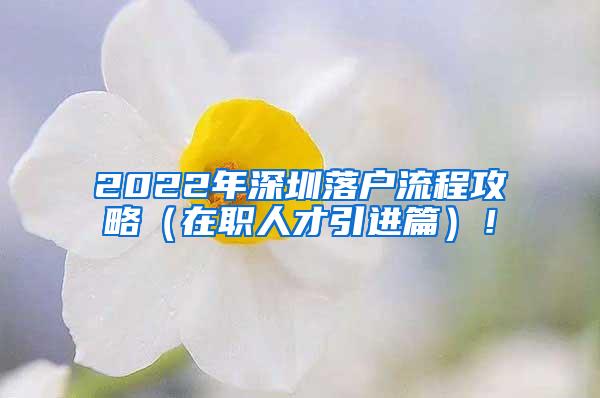 2022年深圳落户流程攻略（在职人才引进篇）！