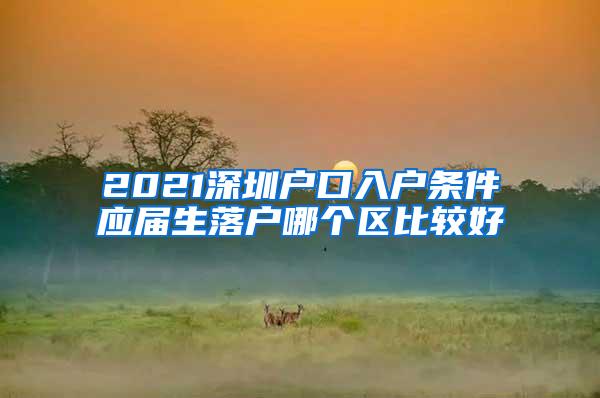 2021深圳户口入户条件应届生落户哪个区比较好