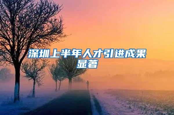 深圳上半年人才引进成果显著