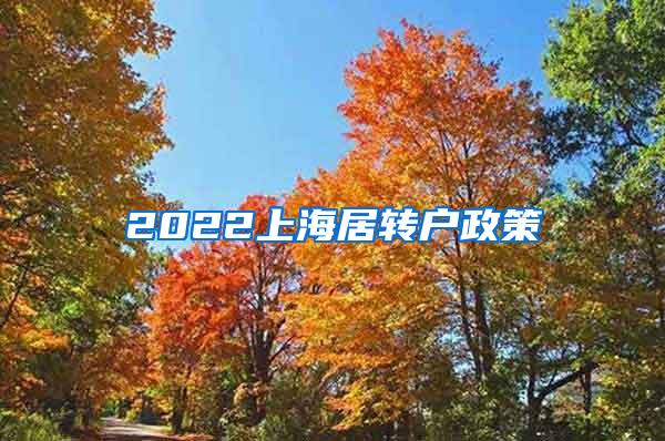 2022上海居转户政策