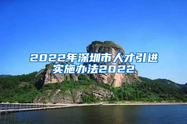 2022年深圳市人才引进实施办法2022