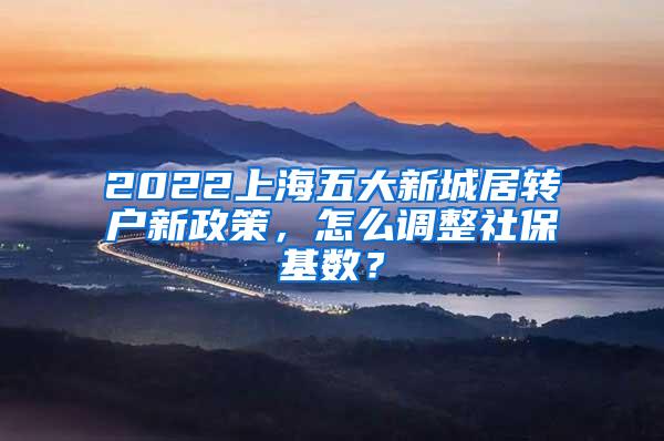 2022上海五大新城居转户新政策，怎么调整社保基数？