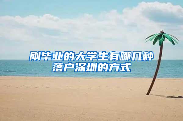 刚毕业的大学生有哪几种落户深圳的方式