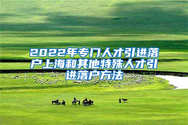 2022年专门人才引进落户上海和其他特殊人才引进落户方法