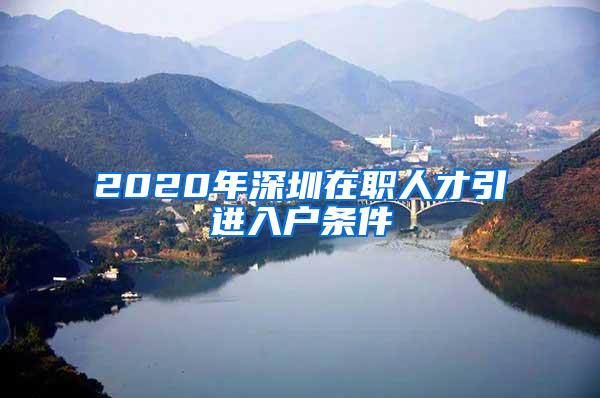 2020年深圳在职人才引进入户条件