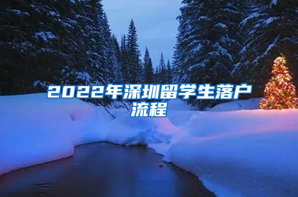 2022年深圳留学生落户流程