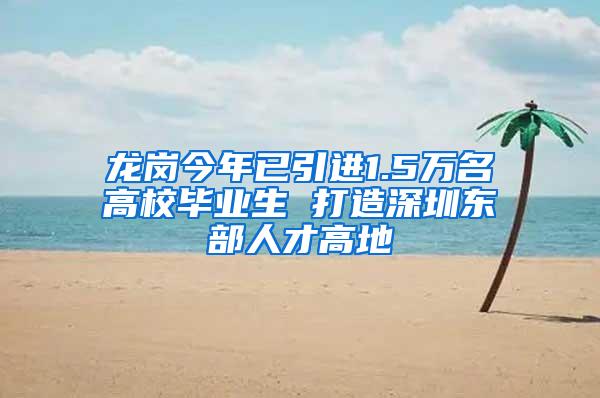 龙岗今年已引进1.5万名高校毕业生 打造深圳东部人才高地