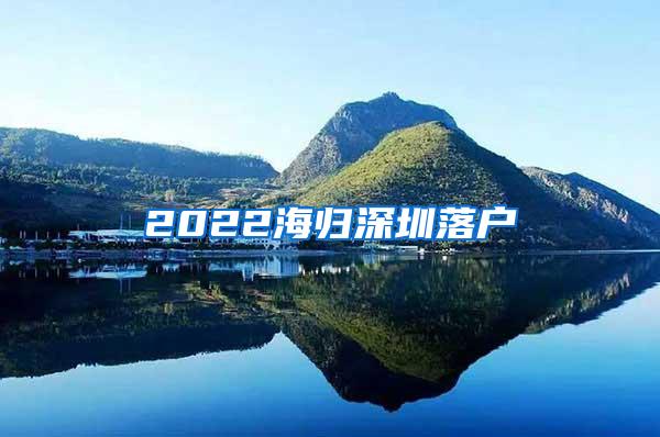 2022海归深圳落户