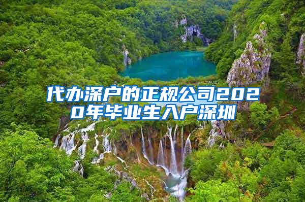 代办深户的正规公司2020年毕业生入户深圳