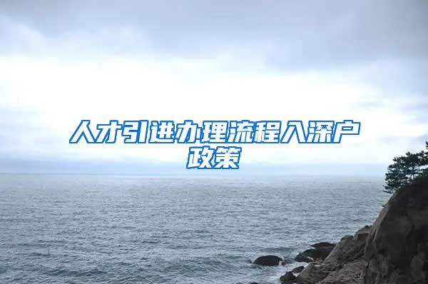 人才引进办理流程入深户政策