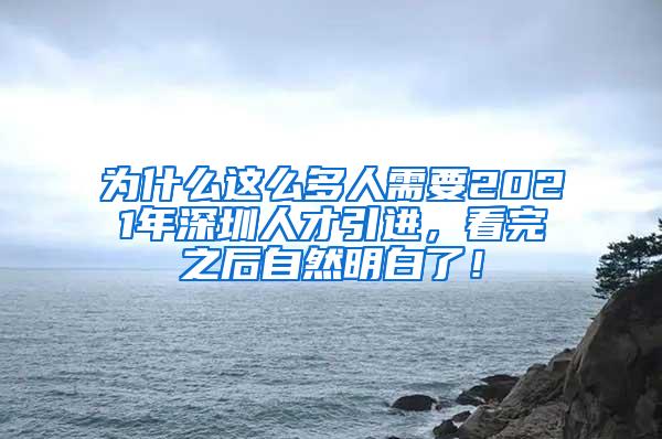 为什么这么多人需要2021年深圳人才引进，看完之后自然明白了！