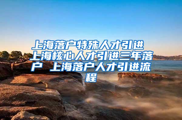 上海落户特殊人才引进 上海核心人才引进三年落户 上海落户人才引进流程