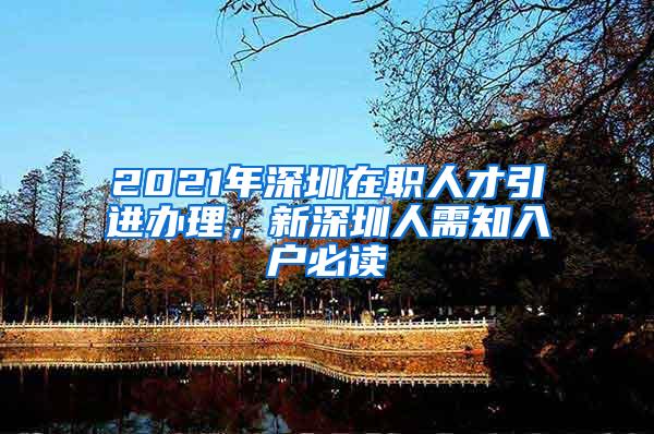 2021年深圳在职人才引进办理，新深圳人需知入户必读