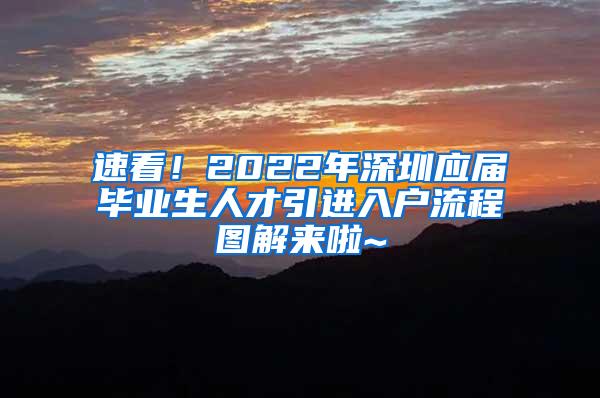 速看！2022年深圳应届毕业生人才引进入户流程图解来啦~