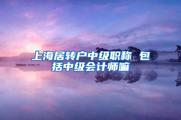 上海居转户中级职称 包括中级会计师嘛