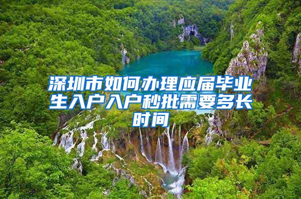 深圳市如何办理应届毕业生入户入户秒批需要多长时间