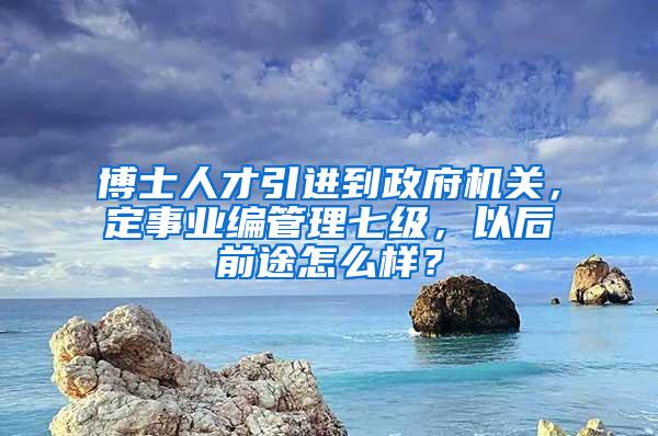 博士人才引进到政府机关，定事业编管理七级，以后前途怎么样？