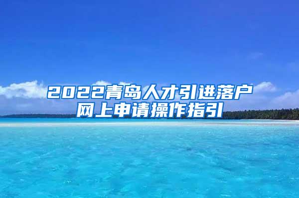 2022青岛人才引进落户网上申请操作指引