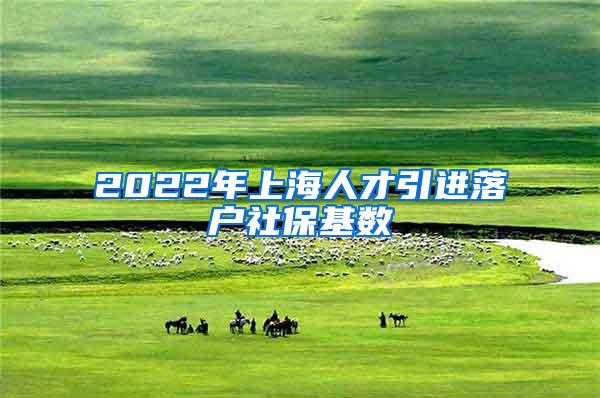 2022年上海人才引进落户社保基数