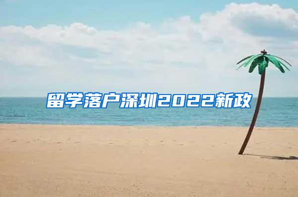 留学落户深圳2022新政