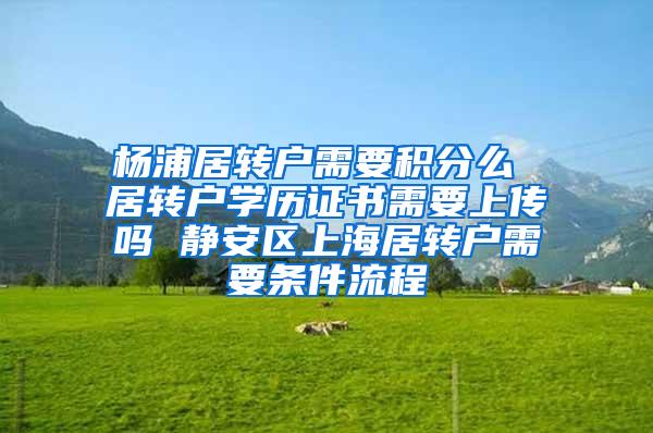 杨浦居转户需要积分么 居转户学历证书需要上传吗 静安区上海居转户需要条件流程