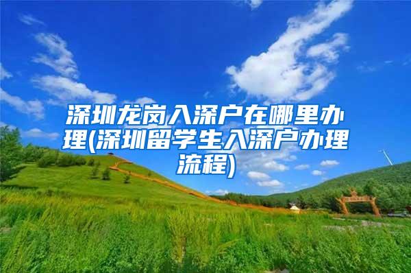 深圳龙岗入深户在哪里办理(深圳留学生入深户办理流程)