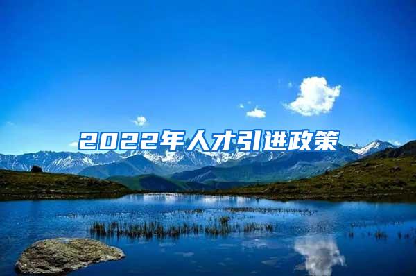 2022年人才引进政策