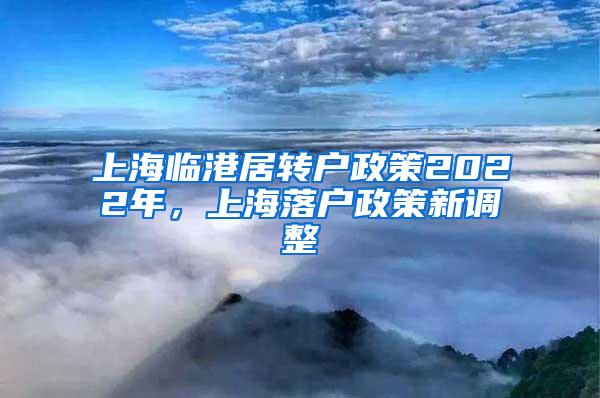 上海临港居转户政策2022年，上海落户政策新调整