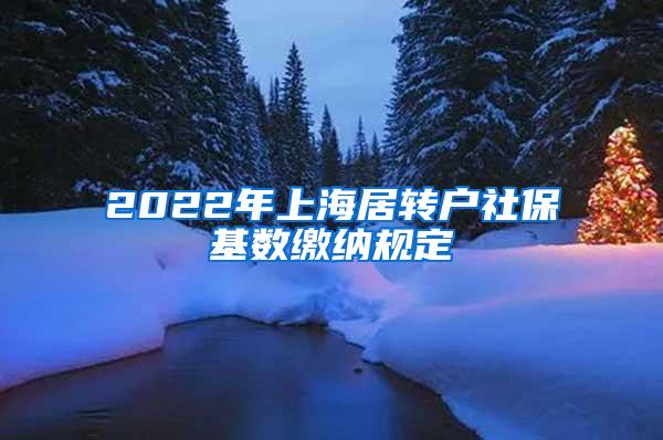 2022年上海居转户社保基数缴纳规定