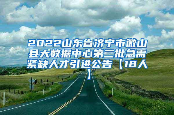 2022山东省济宁市微山县大数据中心第二批急需紧缺人才引进公告【18人】