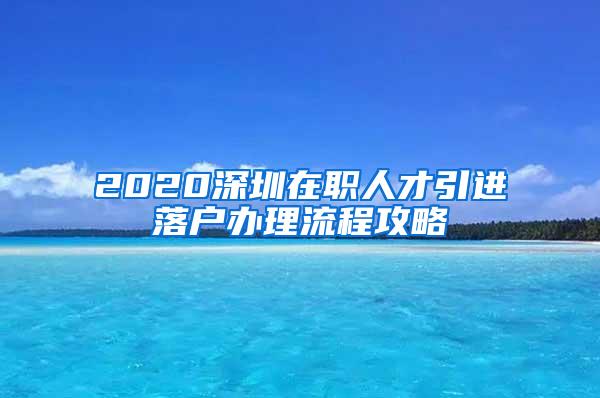 2020深圳在职人才引进落户办理流程攻略