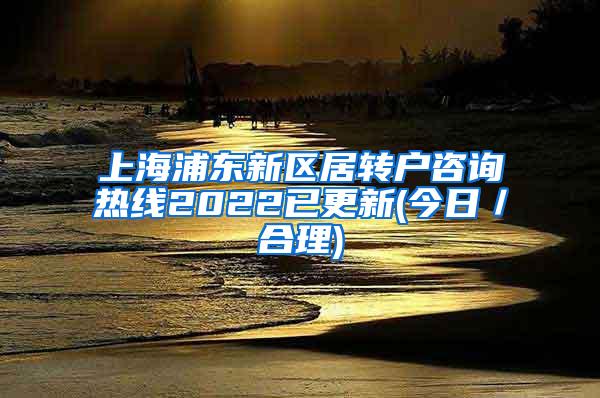 上海浦东新区居转户咨询热线2022已更新(今日／合理)