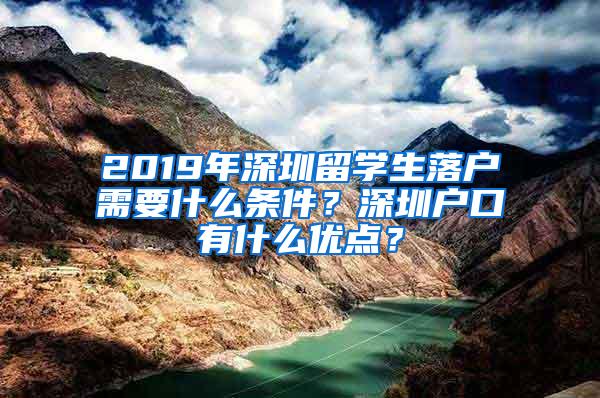 2019年深圳留学生落户需要什么条件？深圳户口有什么优点？