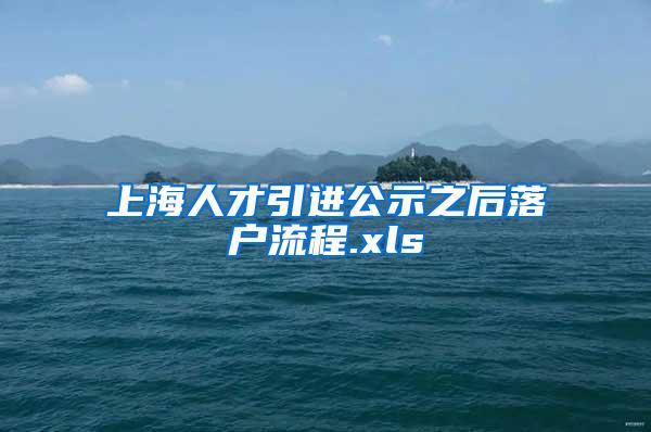 上海人才引进公示之后落户流程.xls