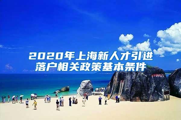2020年上海新人才引进落户相关政策基本条件