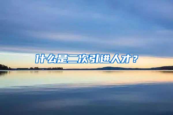 什么是二次引进人才？