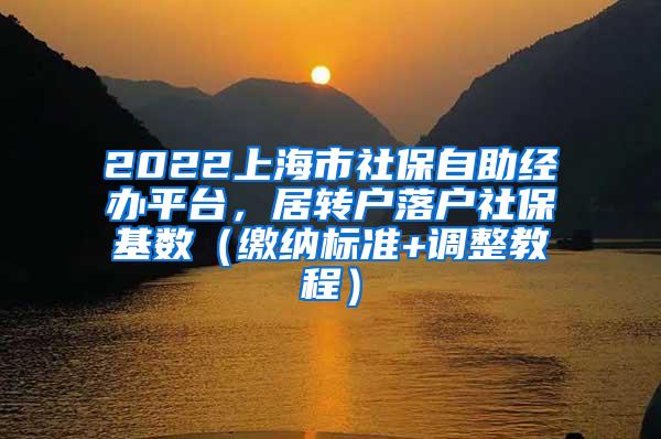 2022上海市社保自助经办平台，居转户落户社保基数（缴纳标准+调整教程）