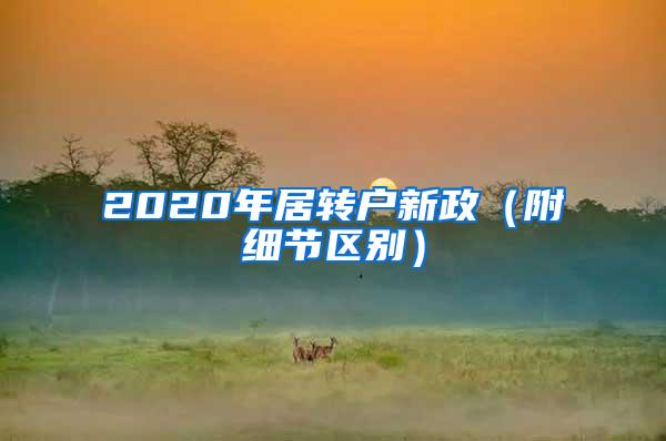 2020年居转户新政（附细节区别）