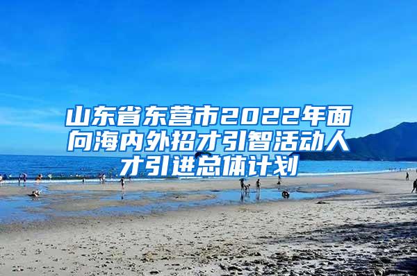 山东省东营市2022年面向海内外招才引智活动人才引进总体计划