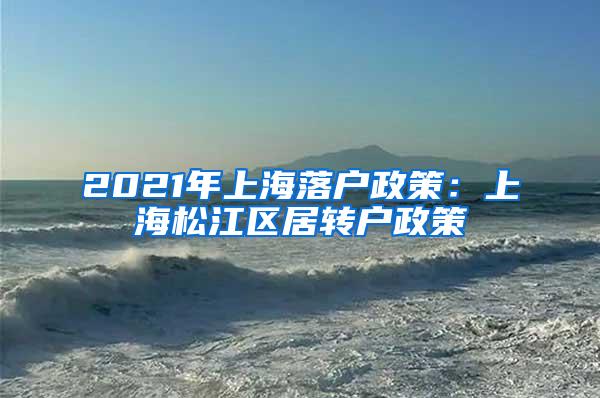 2021年上海落户政策：上海松江区居转户政策