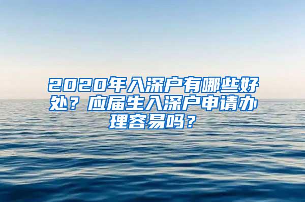 2020年入深户有哪些好处？应届生入深户申请办理容易吗？