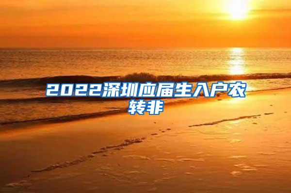 2022深圳应届生入户农转非